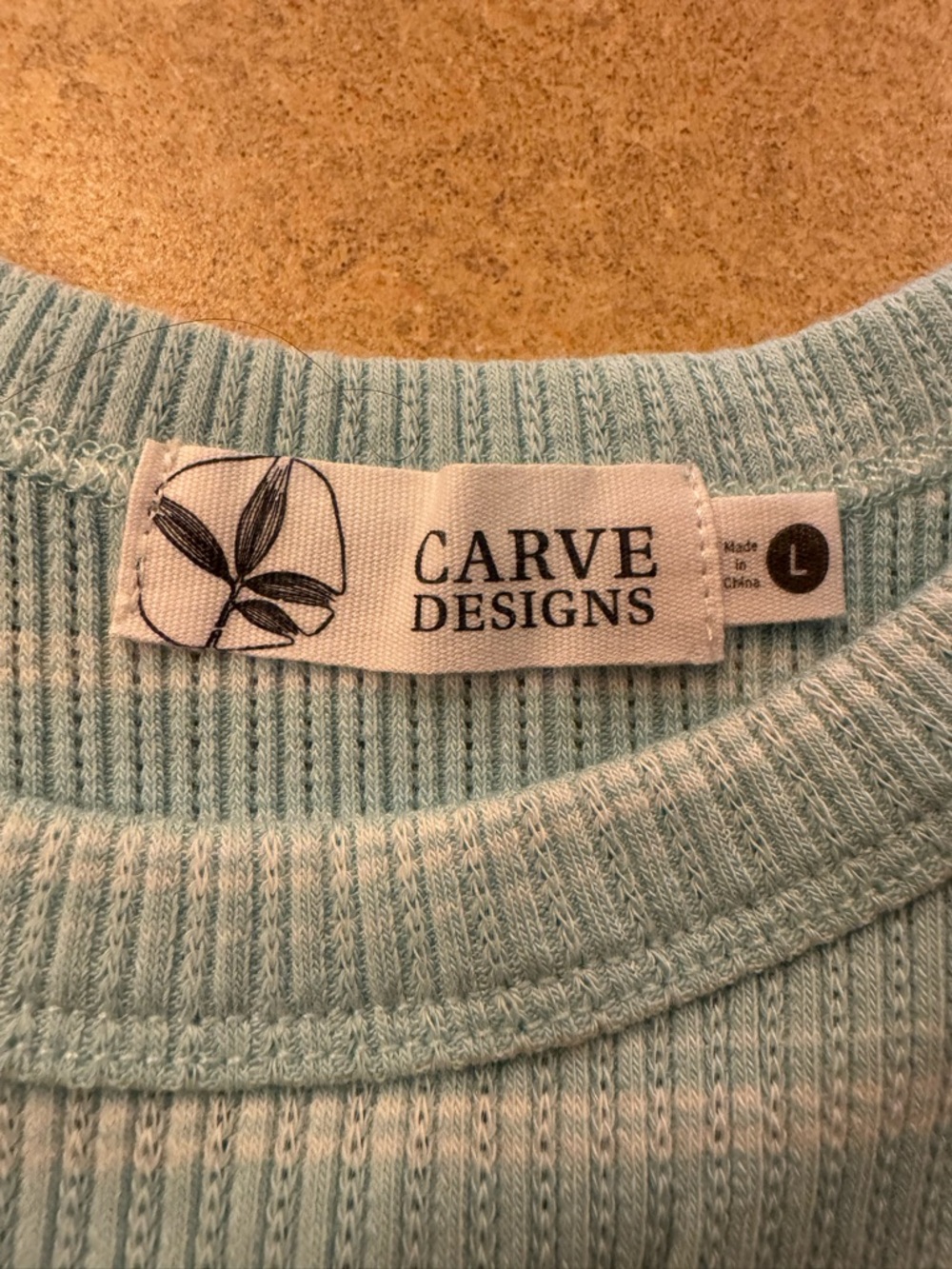 Carve Designs Mint Ribbed Tank Top - Picture 3 of 3